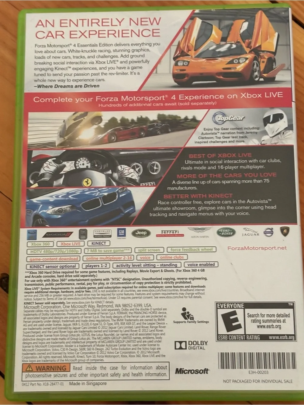 Xbox 360 Forza Motorsport 4 Essentials Edition Complete